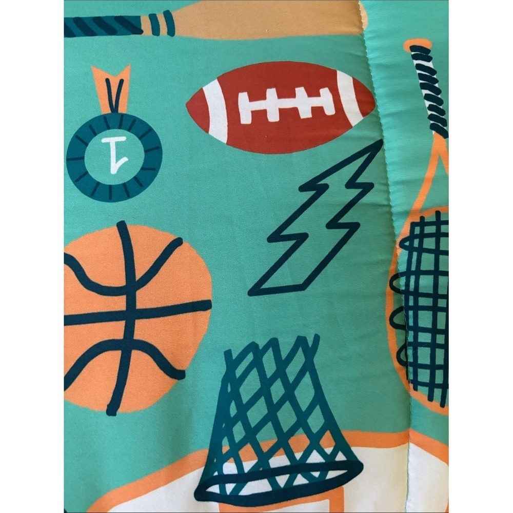 The Big One Kids Full/Queen 3-Piece Comforter Set Boys: Rory Sports Icons NEW - Picture 8 of 12